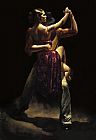 Flamenco Dancer Between Expressions by Hamish Blakely painting